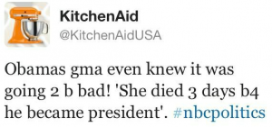 kitchenaid obama tweet