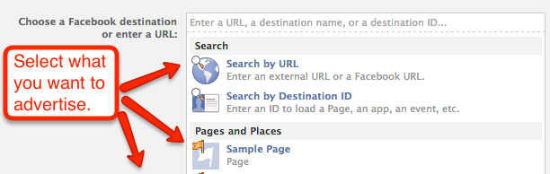 Facebook Ads Destination