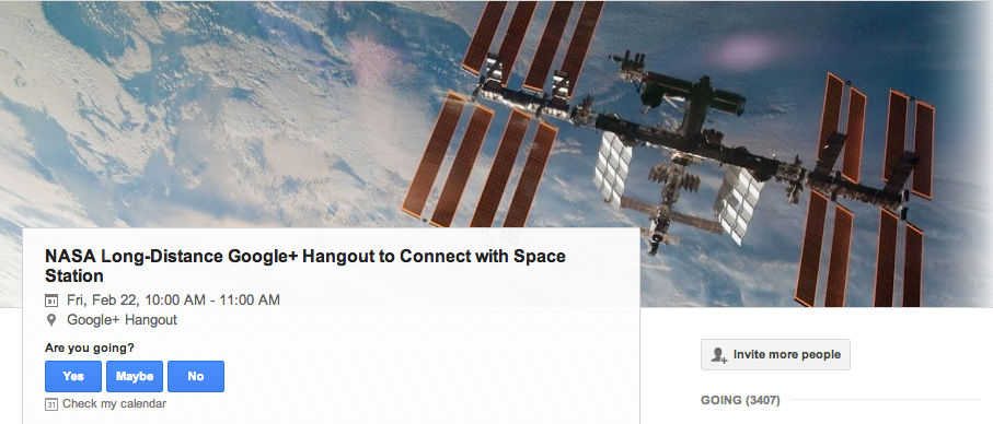 NASA to host Google Hangout with ISS